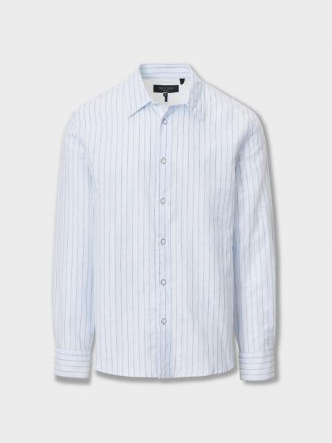 Finch Striped Linen-Cotton Shirt