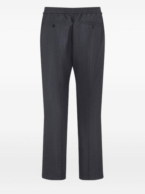 elasticated-waist wool trousers