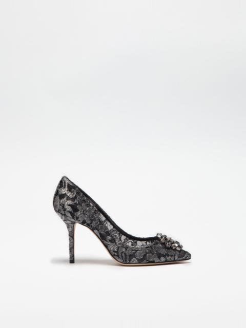 Pump in Taormina lace with crystals