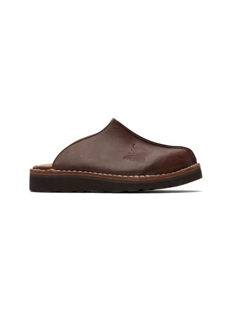 Brown Papillon Embossed Mountain Slip-In Loafers