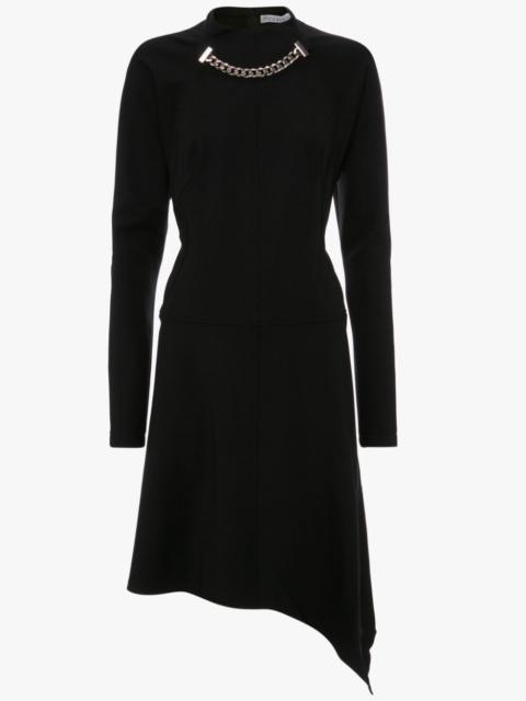 NECK CHAIN LONG SLEEVE DRESS