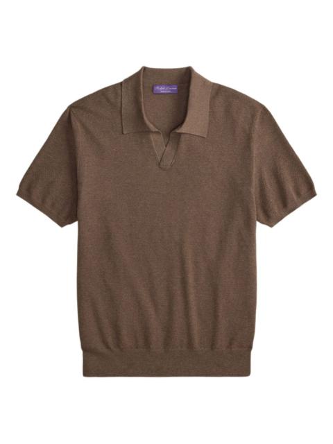 polo-neck short-sleeves T-shirt