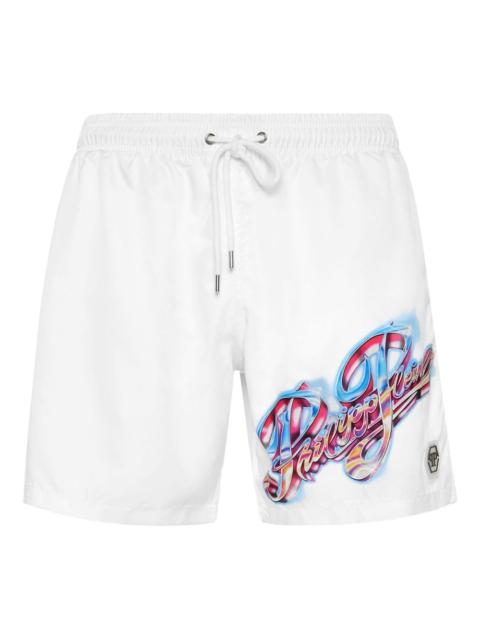 Boxer swim shorts