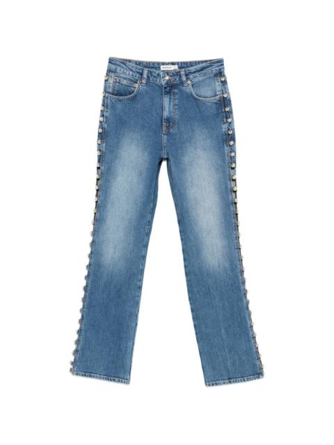 button detail jeans