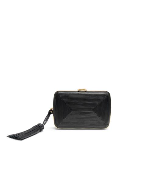Black leather crossbody bag