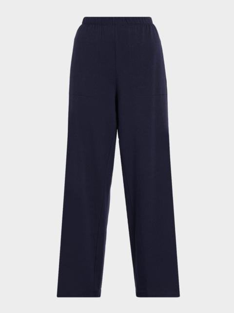Straight-Leg Fleecy Terry Pants