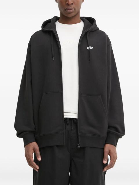 logo-print zip-up hoodie