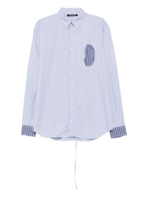 striped patch-pocket shirt