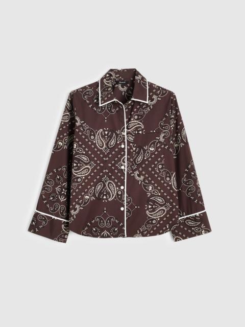 The Signature Y-Neck Shirt in Poplin