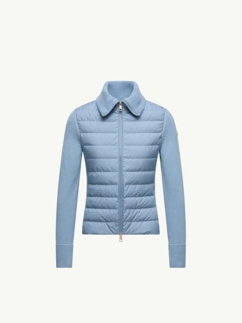 Padded Wool Zip-Up Cardigan