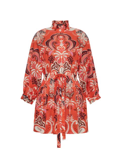 Beatrice Mini Dress
A Stunning Update To The Classic Shirtdress With Ruffle Details