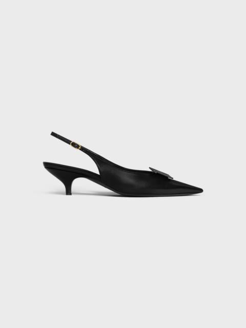 SIGNATURE - SLINGBACK WITH LABEL  IN LAMBSKIN