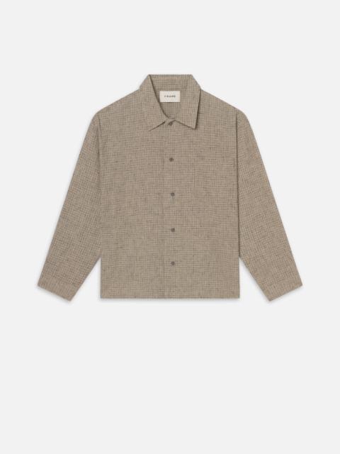 Textured Shirt in Beige Multi
