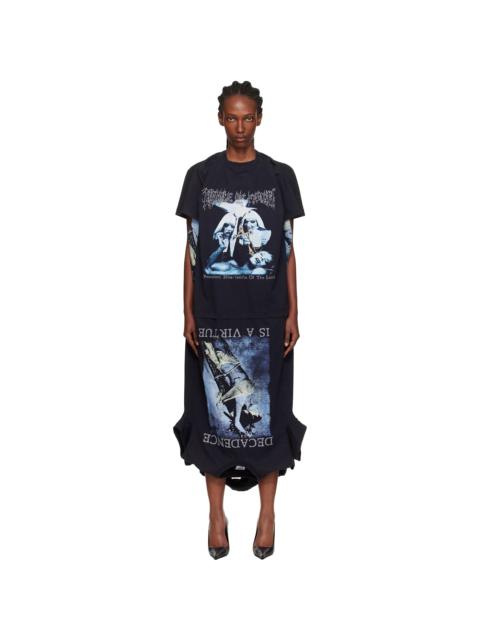 Black Cradle of Filth Multi T-Shirt Maxi Dress