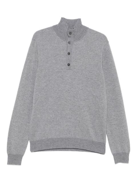 button-fastening sweater