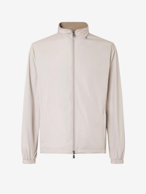 Grey jacket made from ultra light technical fabric