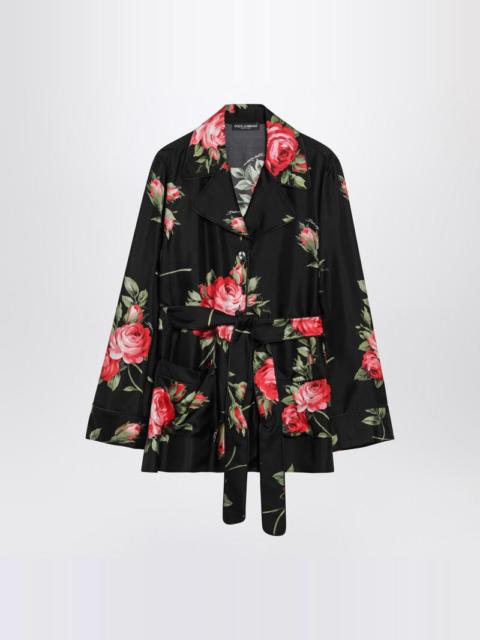 Dolce & Gabbana Vanity Shirt With Bouquet Rose Print