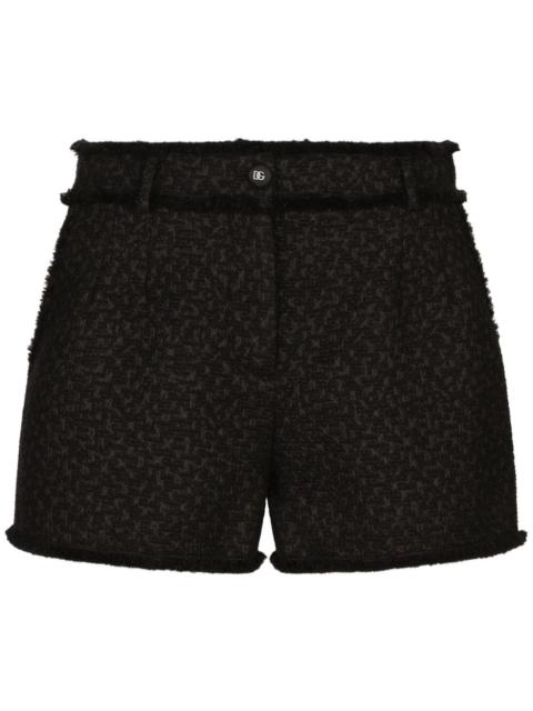 frayed detailing tailored shorts