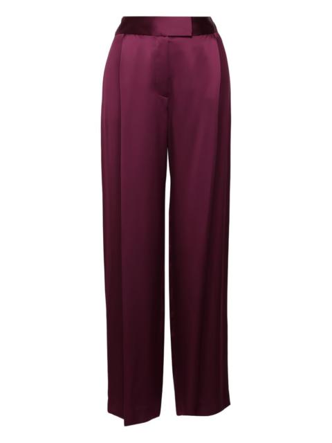 concealed-fastening pleated trousers