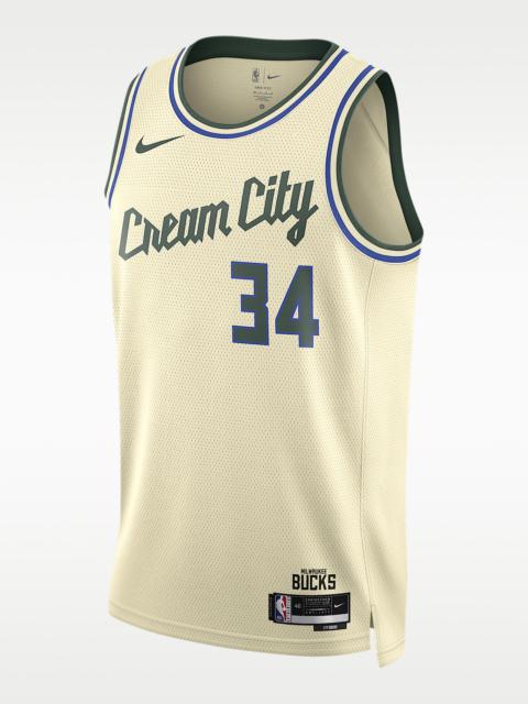 Giannis Antetokounmpo Milwaukee Bucks City Edition Men's Nike NBA Swingman Jersey