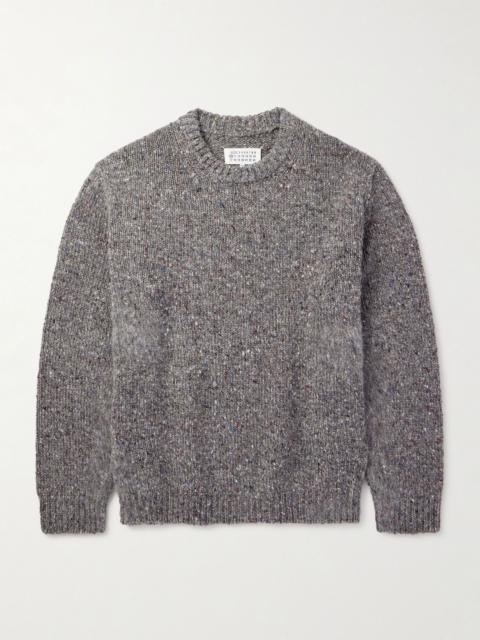 Distressed Wool Sweater Gray