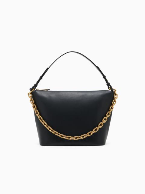 MEDIUM LEATHER HOBO BAG WITH CHAIN
