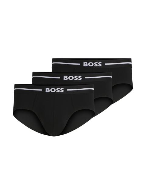 THREE-PACK OF STRETCH-COTTON TRUNKS WITH LOGO WAISTBANDS
