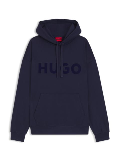 OVERSIZE-FIT HOODIE IN COTTON TERRY WITH TONAL LOGO