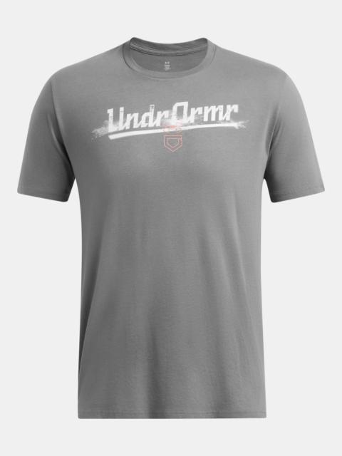 Men's UA Baseball Script Worn Short Sleeve