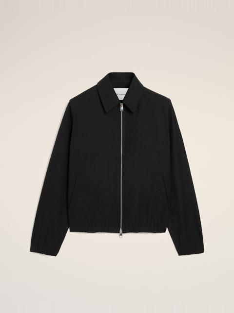 BLACK COTTON AMI DE CŒUR ZIPPED JACKET