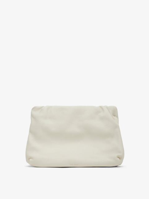 Bourse Ivory leather clutch bag