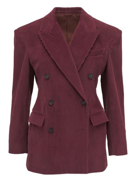 double-breasted corduroy jacket