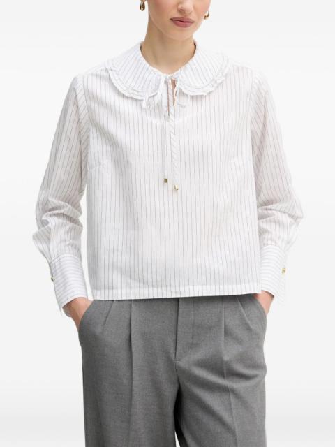 Avery ruffled striped blouse