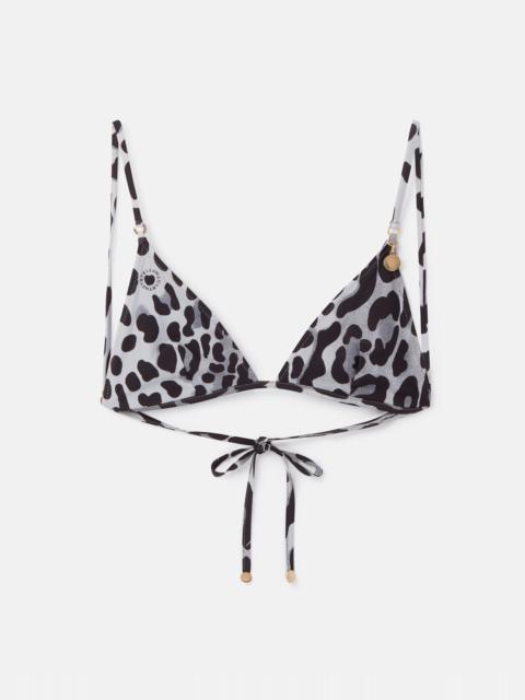 Leopard Print Triangle Bikini Top