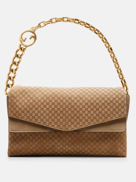 GG Large suede shoulder bag
