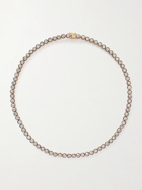 The Royal Gold-tone Cubic Zirconia Tennis Necklace