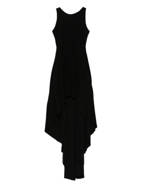asymmetric pleated mini dress