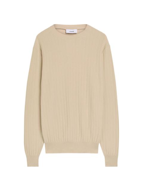 ribbed crew-neck sweater