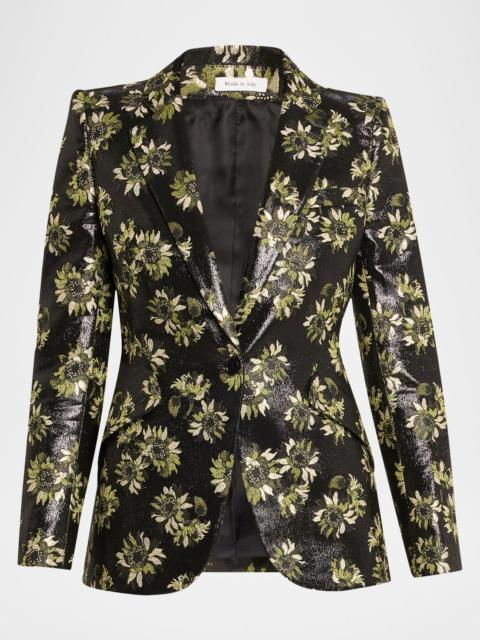 Lacquered Sunflower Single-Breasted Jacket