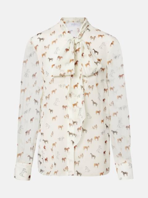 Shildon tie-neck silk blouse