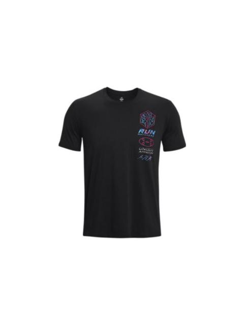 Under Armour Run Anywhere T-Shirt 'Black Multi' 1374424-001