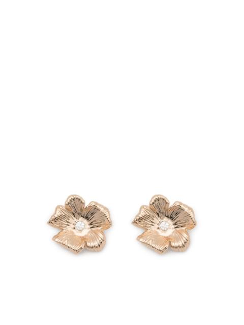 flower-design stud earrings