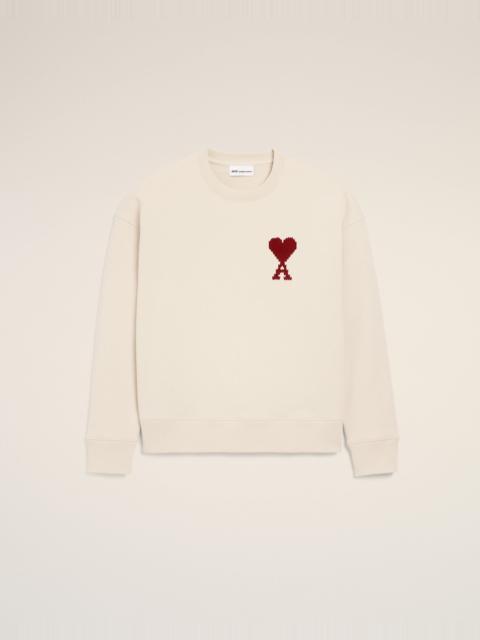 WHITE COTTON AMI DE COEUR SWEATSHIRT