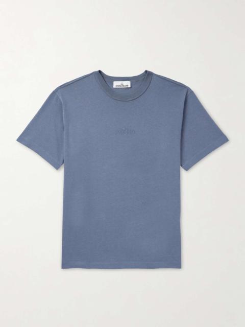 Logo-Embroidered Garment-Dyed Organic Cotton-Jersey T-Shirt