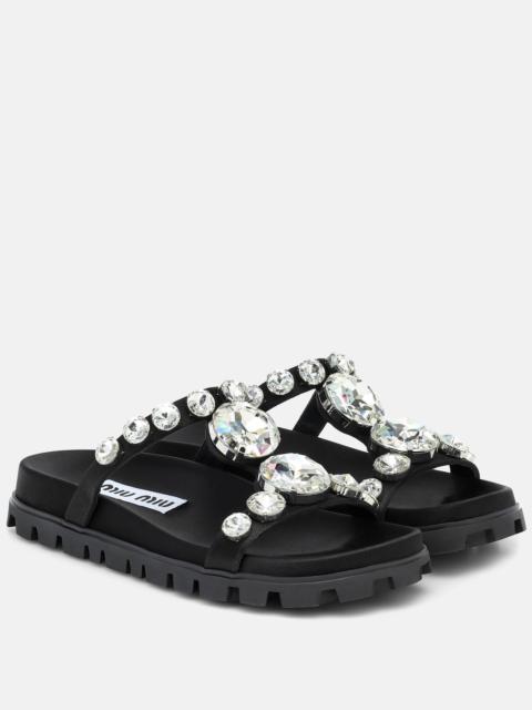 Crystal-embellished sandals