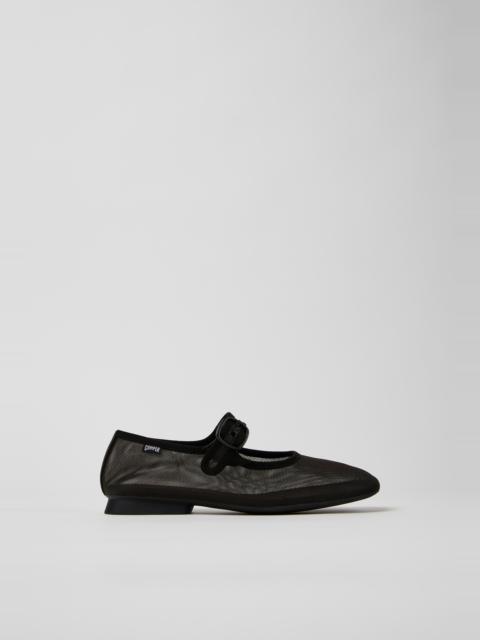 Black Textile Ballerinas for Women.