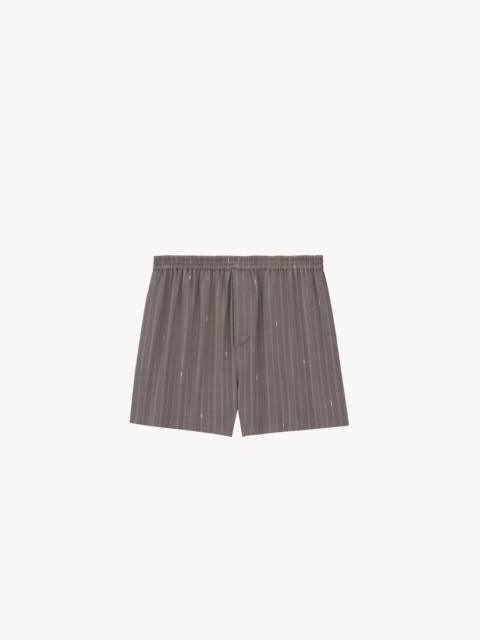 CASSANDRE SHORTS IN STRIPED SILK CREPE DE CHINE