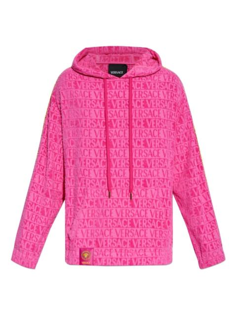 logo-jacquard hoodie