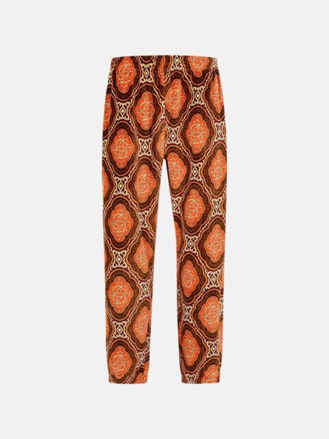 'VELOURS MÉDAILLON' BROWN COTTON PANTS