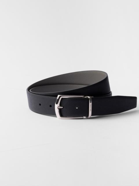 Reversible Saffiano leather belt